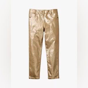 NWOT Mini Boden Party Trousers Gold Metallic Size 12Y